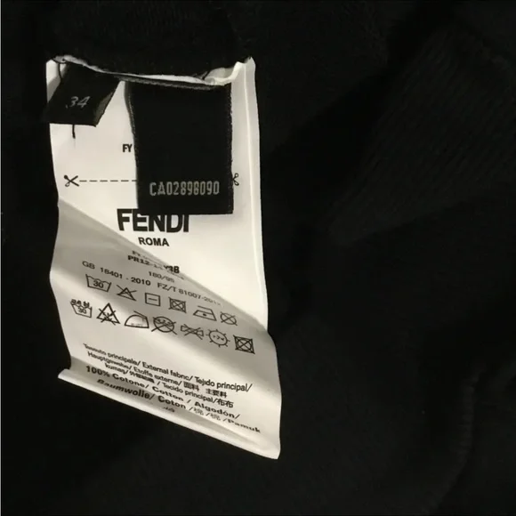 XS-Fendi Vintage Hoodie Sweatshirt Designer Brand with Size XSmall-34